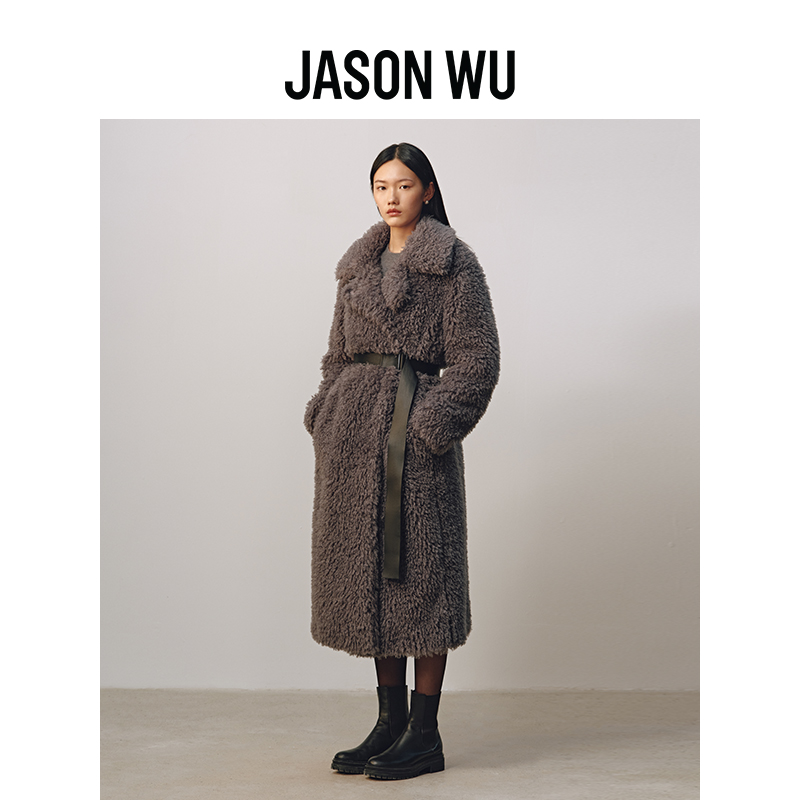 jasonwu通勤聚酯纤维长款
