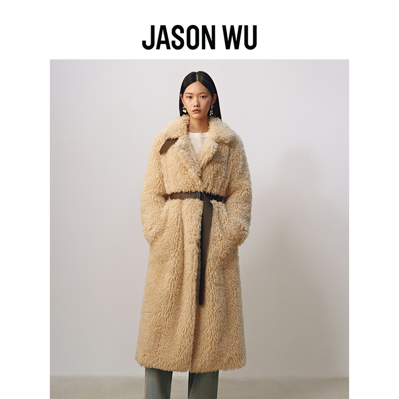 jasonwu通勤聚酯纤维长款