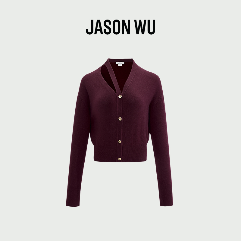 JASONWU山羊绒开衫V领