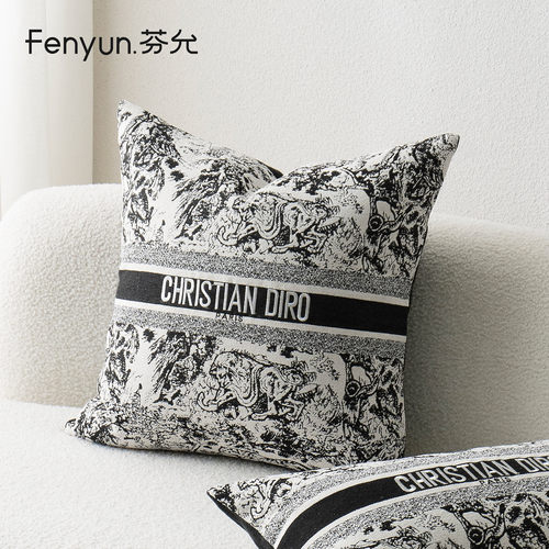 芬允【森】系列客厅沙发抱枕靠垫轻奢靠枕酒店展厅抱枕套定制靠枕
