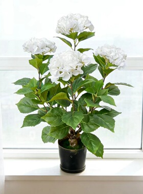 仿真绣球花假花室内造景装饰人造花艺家居店面布置景观绣球花盆栽