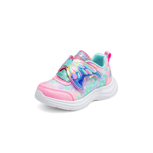 Skechers斯凯奇女童学步鞋闪灯鞋防滑耐磨透气休闲运动鞋303260N
