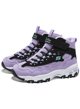 Skechers斯凯奇女童秋冬加绒保暖雪地靴高帮魔术贴运动鞋303070L