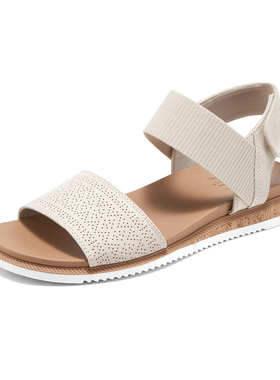 Skechers斯凯奇夏季新款女鞋简约舒适休闲凉鞋轻质跛跟凉拖114710