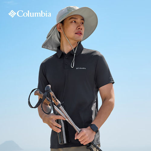 Columbia哥伦比亚男子夏季吸湿速干户外运动凉感POLO短袖衫AE9229