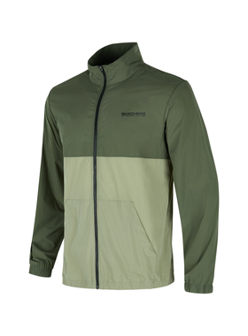 Skechers斯凯奇25新款男士立领防晒衣透气梭织运动外套P224M063