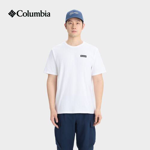 Columbia哥伦比亚男装2026新款纯棉透气圆领运动短袖T恤AE9852