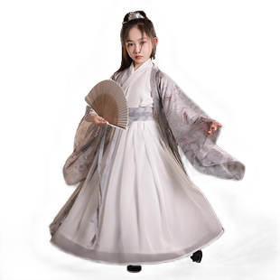 儿童魏晋风男童战神侠客服汉服女童古风男孩子古装演出国学服装