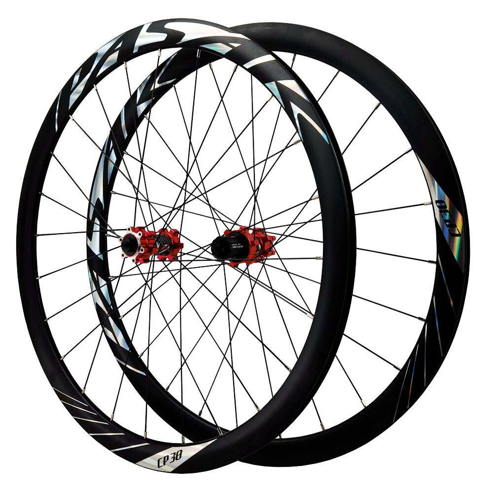 700C越野公路轮组快拆桶轴HG/MS/XD铝合金7005直拉竞技轮六钉碟刹