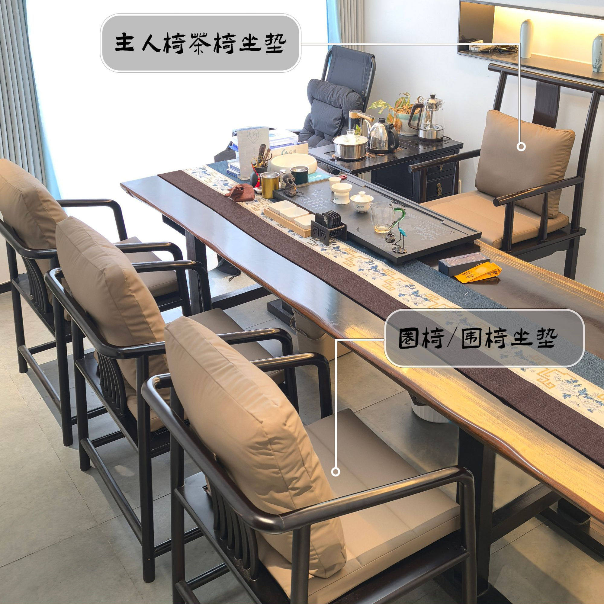 定制中式坐垫红木椅垫罗汉床坐垫老式椅子垫实木沙发坐垫靠垫一体