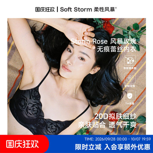 SoftRose无痕玫瑰蕾丝内衣聚拢女