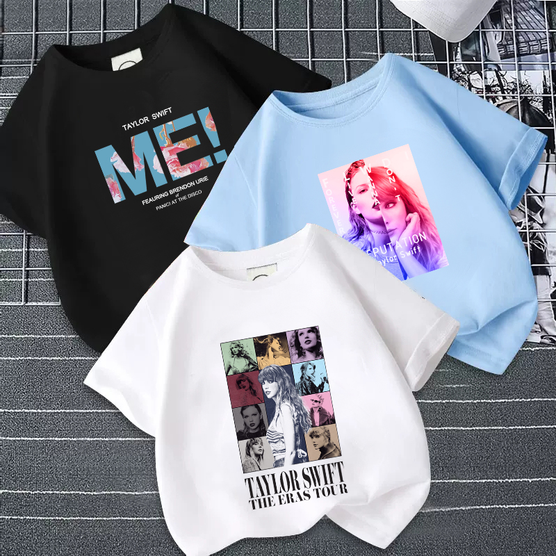 泰勒斯威夫特印花短袖T恤霉霉