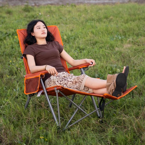 露营沙滩椅户外折叠椅便携式午休靠背休闲躺椅野外钓鱼椅