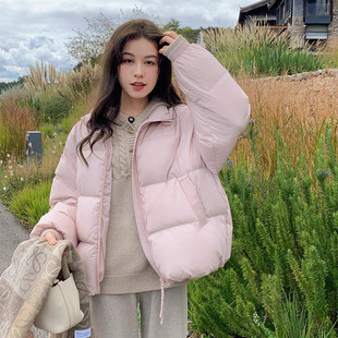 立领羽绒棉袄女2024年新款 短款 小个子超好看洋气棉服 时尚 韩系冬装