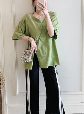 哺乳装春季套装大码浦乳期外出时尚辣妈款衣O服春装外穿喂奶衣上
