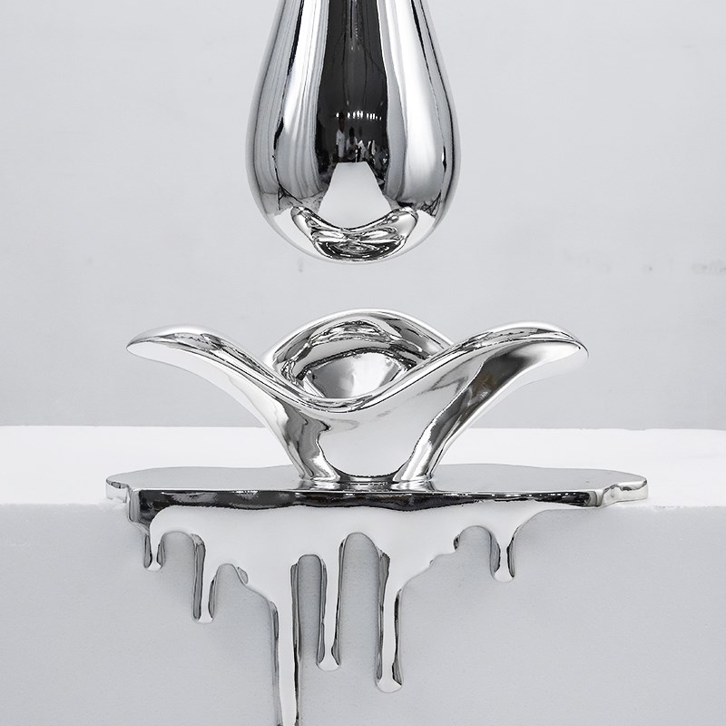 玻璃钢水滴雕塑空中吊饰酒店大堂前台玄关走廊过道摆件装饰品艺术