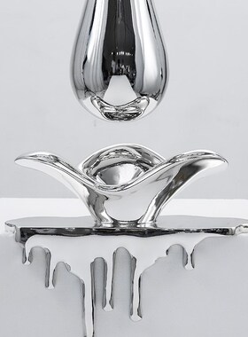 玻璃钢水滴雕塑空中吊饰酒店大堂前台玄关走廊过道摆件装饰品艺术