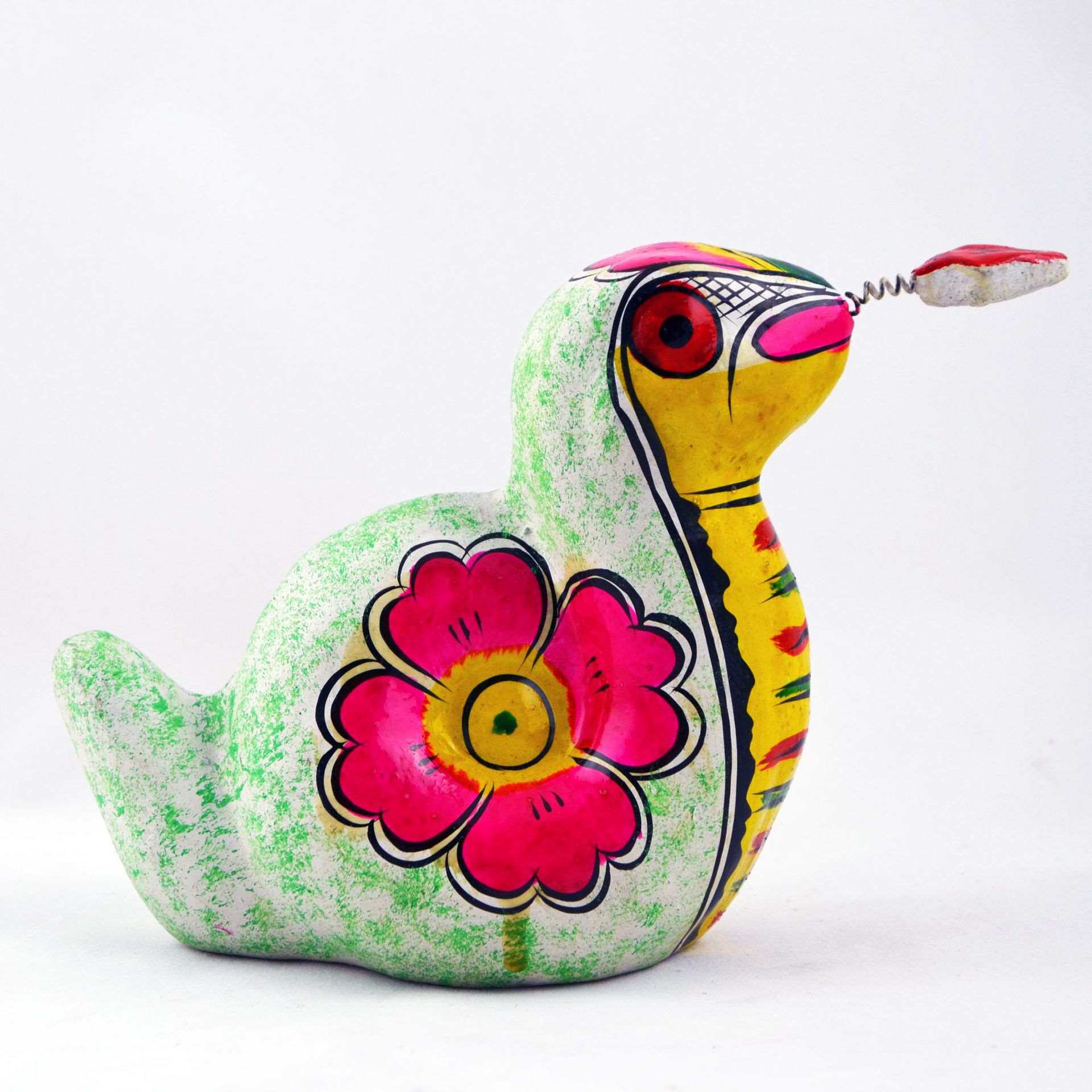 特色手工艺礼品送老外西安旅游纪念品凤翔泥塑彩绘生肖蛇泥塑摆件