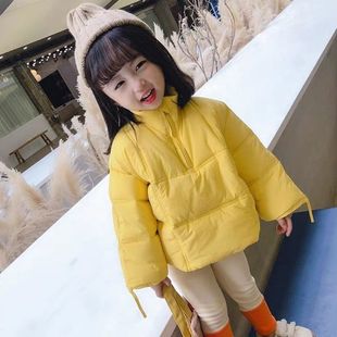 女童羽绒棉服外套头202r1冬季款中小童装宝宝加厚保暖洋气短款棉