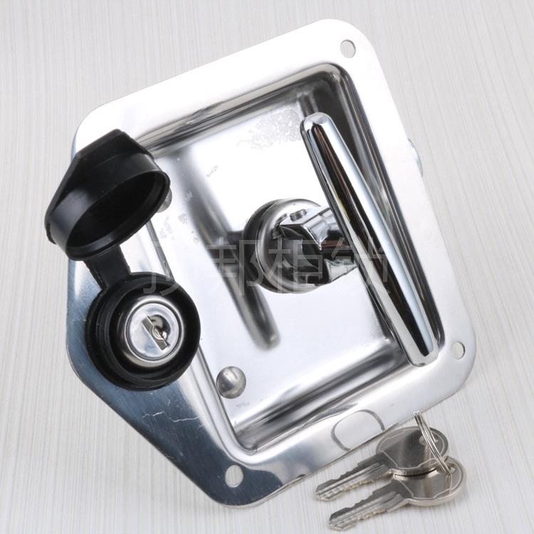 顶邦 S858不锈箱838钢面锁工平程车式汽车门方锁机箱机柜面M板锁