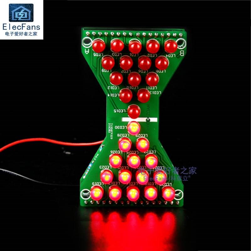 (散件)电子沙漏套件 快慢调节 xLED灯时间计时器 焊接练习制作DIY