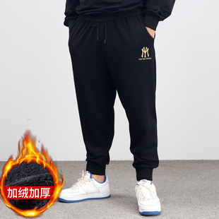 运动裤 男装 冬季 胖男九分裤 加肥加大潮胖男裤 休闲加绒裤 子5xl大码