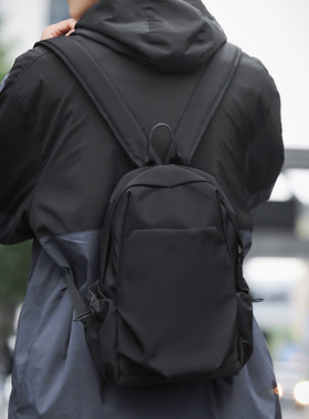 夏季新款双肩包男款简约背包潮牌斜挎胸包休闲百搭迷你通勤书包女
