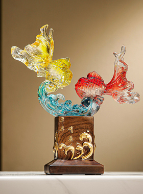 年年有余锦鲤鱼摆件电视柜装饰客厅酒柜家居玄关轻奢招财乔迁礼物