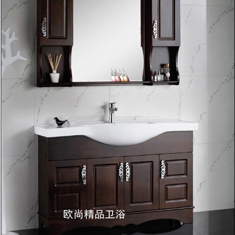 欧式美式橡木浴室柜组合实木卫浴柜洗脸盆柜组合洗手盆柜TX855,家装主材,浴室柜组合,淘宝优惠券,粉丝福利购,淘宝优惠卷