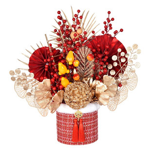 山姆代购 福禄全全福桶 真葫芦仿真插花新年节日装饰喜庆新春摆件