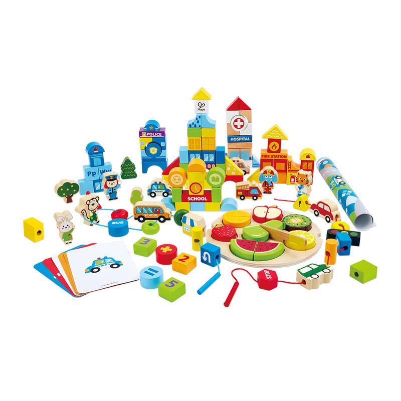 山姆超市代购Hape益智启蒙三合一积木桶