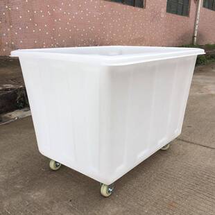 厂家直供300升水产养殖服装收纳方形箱泡瓷砖周转箱带轮塑料水箱