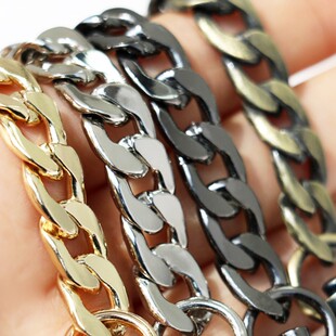 9mm扁链花扣包包链子包带包包链条配件金属包链包带子金属包链带