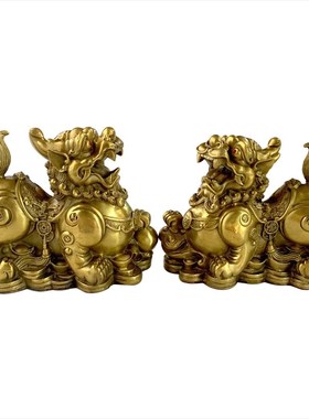 厂家铜貔貅金钱貔貅貅黄铜如意貔貅家居办公工艺品摆件