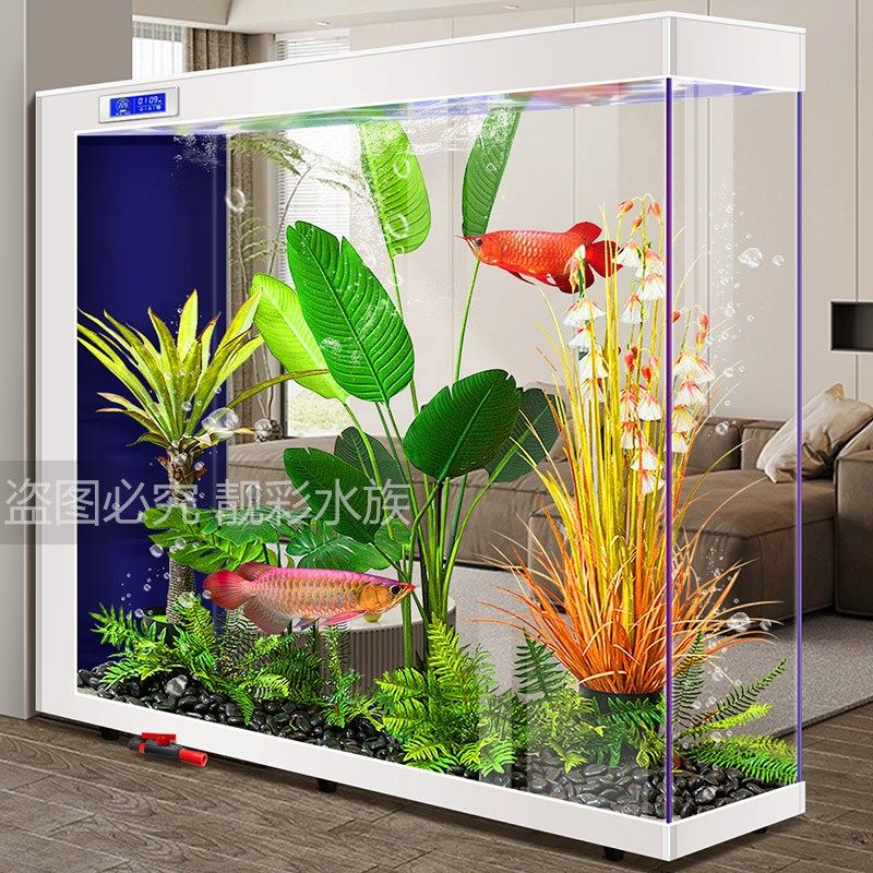 2023新款鱼缸超白玻璃客厅落地无底座屏风隔断生态大型家用水族箱,宠物/宠物食品及用品,底柜/落地缸,淘宝优惠券,粉丝福利购,淘宝优惠卷