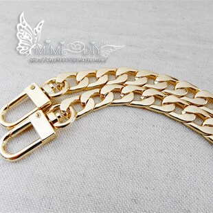 1CM 金色扁身链 薄款 韩国链包带链条包包配件 腋下背法斜跨单肩