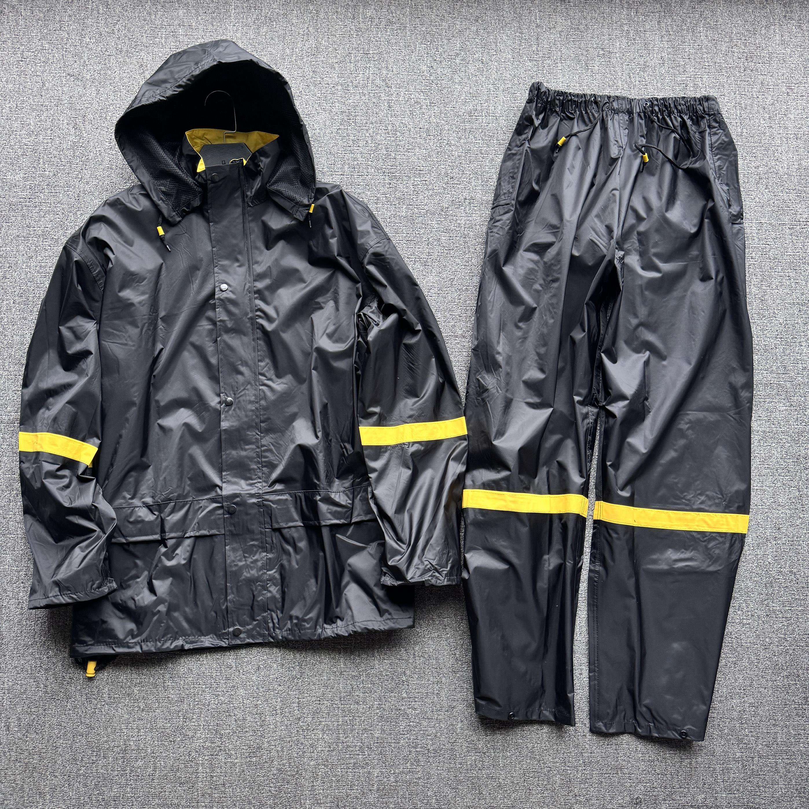 钓鱼户外专用尼龙压胶防暴雨雨衣分体式套装加厚男款加肥大码雨裤