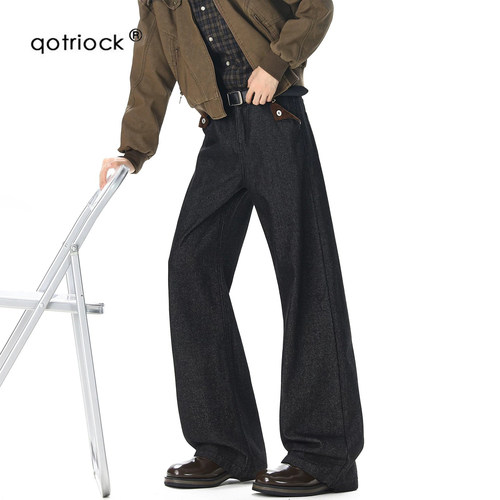QOTRIOCK老钱风新贵丹宁牛仔裤男
