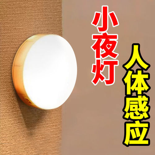 【德国专研】人体智能感应小夜灯光控USB充电卧室床头过道厨房