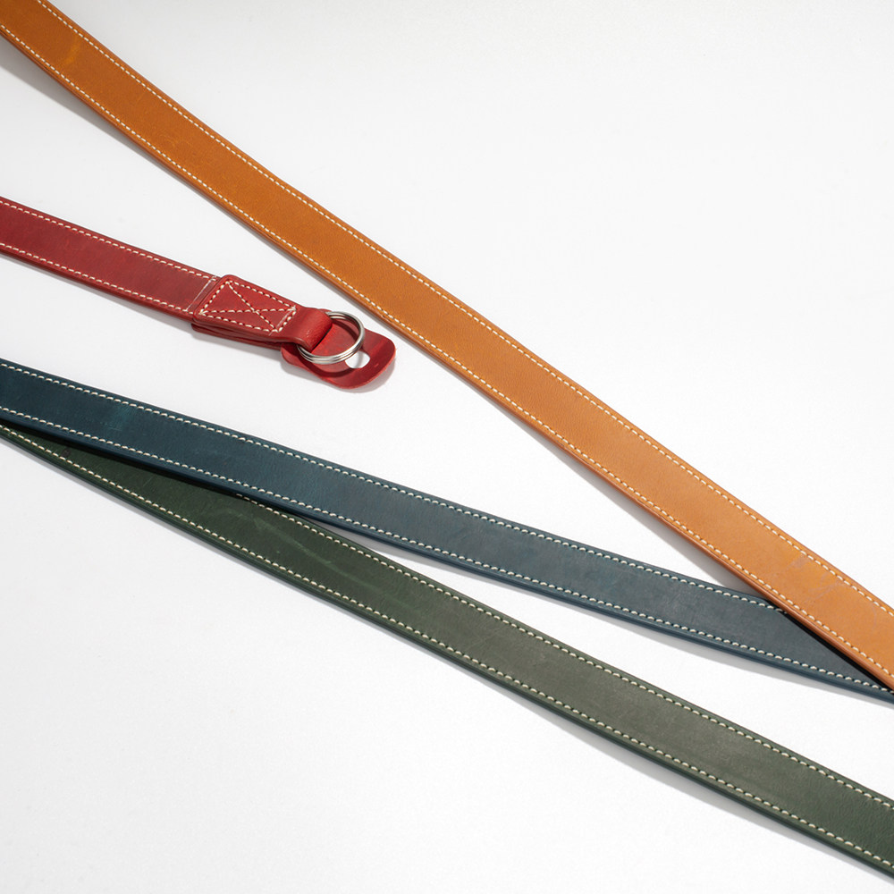 奥林巴斯真皮相机肩带背带保护套配件斜挎钢环款微单单反头层牛皮