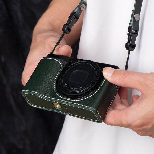 适用理光GR4保护套相机包 GR3X/gr3相机皮套保护套 复古底座真皮