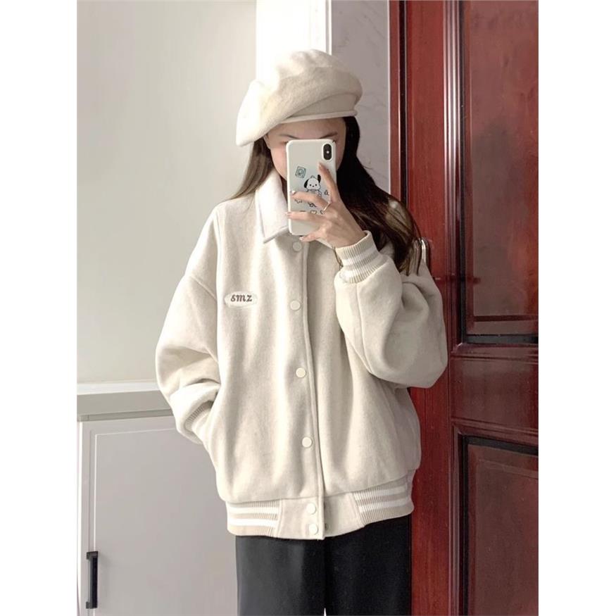 棉棒球服外套女2026春秋