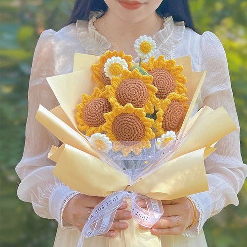 手工编织花束diy手工艺品礼物