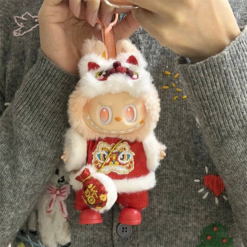 一二三代拉布布醒狮套装娃衣前方高能站姿玩偶搪胶新年红舞狮娃衣,模玩/动漫/周边/娃圈三坑/桌游,潮玩娃衣,淘宝优惠券,粉丝福利购,淘宝优惠卷