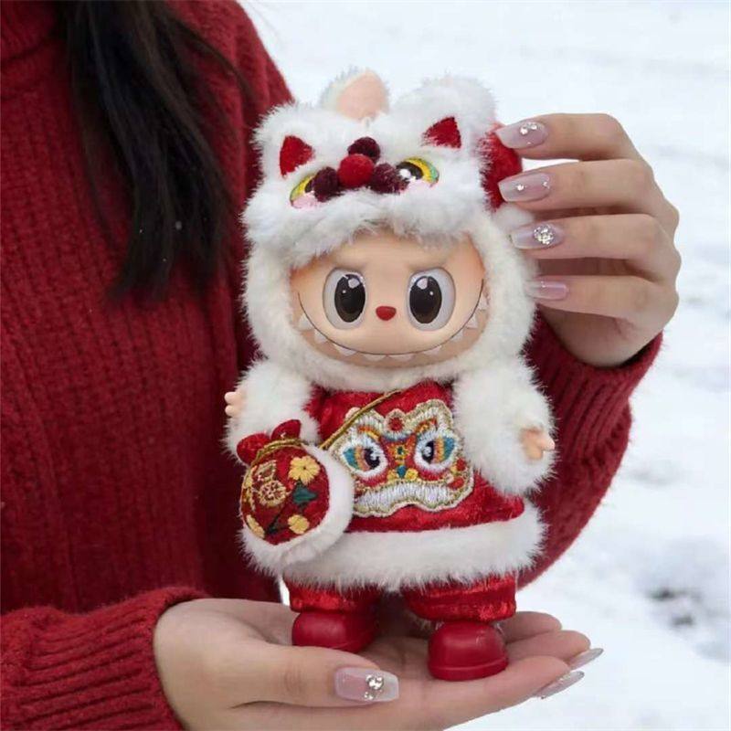 一二三代拉布布醒狮套装娃衣前方高能站姿玩偶搪胶新年红舞狮娃衣,模玩/动漫/周边/娃圈三坑/桌游,潮玩娃衣,淘宝优惠券,粉丝福利购,淘宝优惠卷