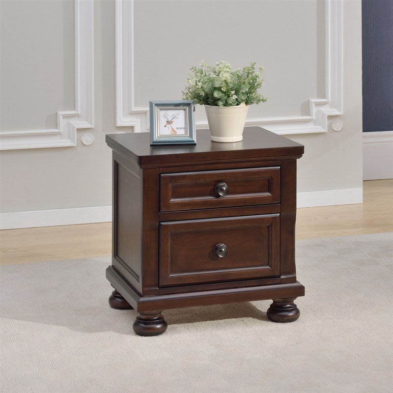 美式实木床头柜美式家具美式乡村实木床边柜实木抽屉边几水曲柳
