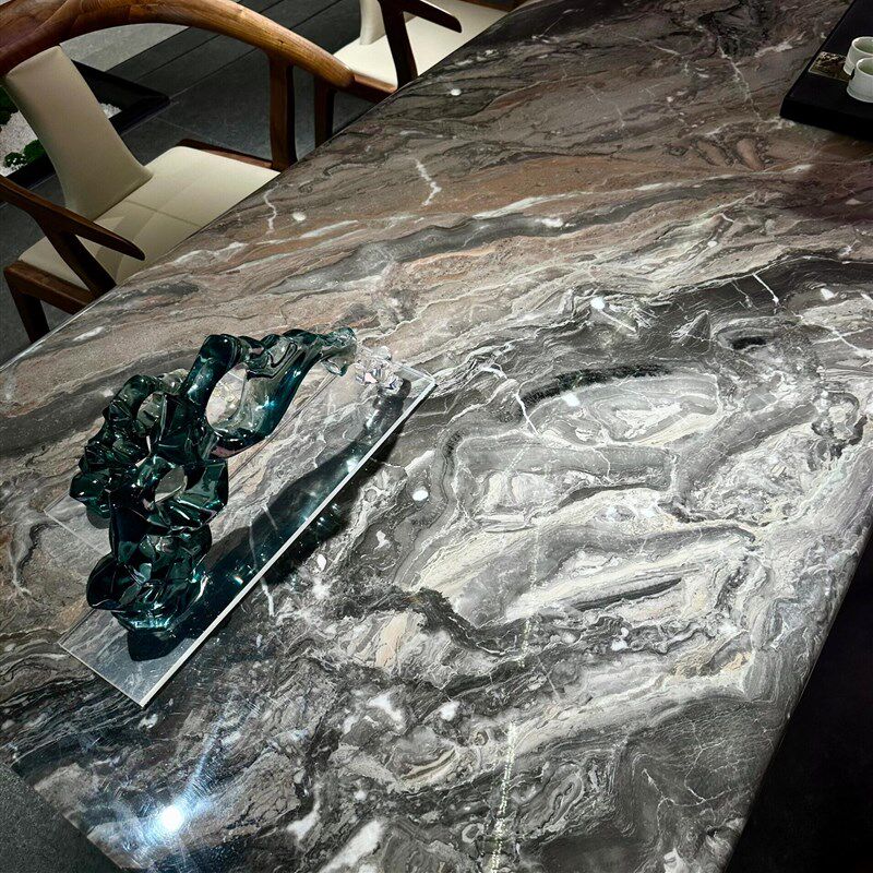 轻奢岩板茶桌椅组合现代简约办公室茶几客厅家用实木茶台泡茶桌子