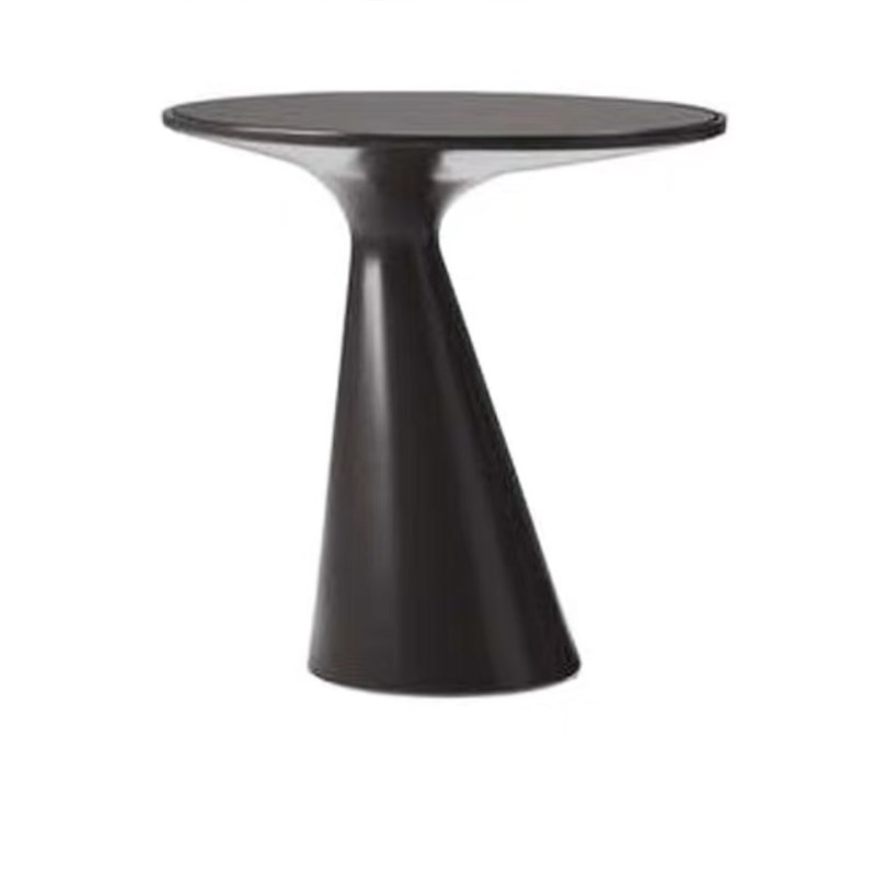 意式极简边几客厅家用沙发边桌现代简约不锈钢玻璃圆形轻奢小角几