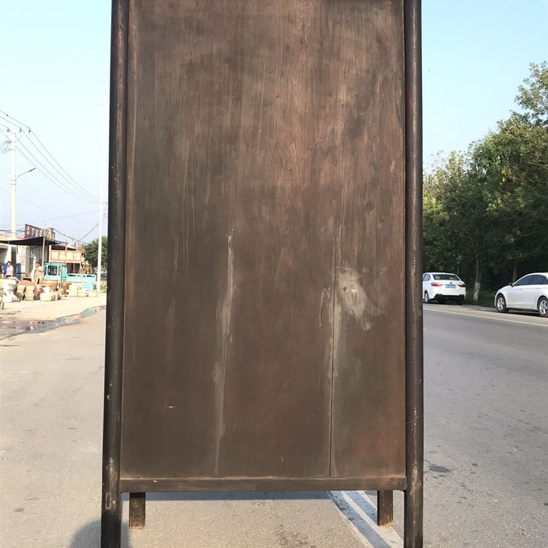 老榆木衣柜老旧物件新中式旧木柜子老衣橱旧边柜民国老储物柜怀旧