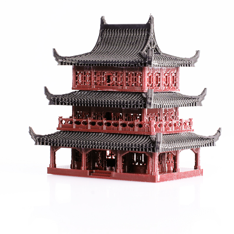 假山水陆缸山水盆景中式古建筑模型古楼微景观造景庭院书房摆件